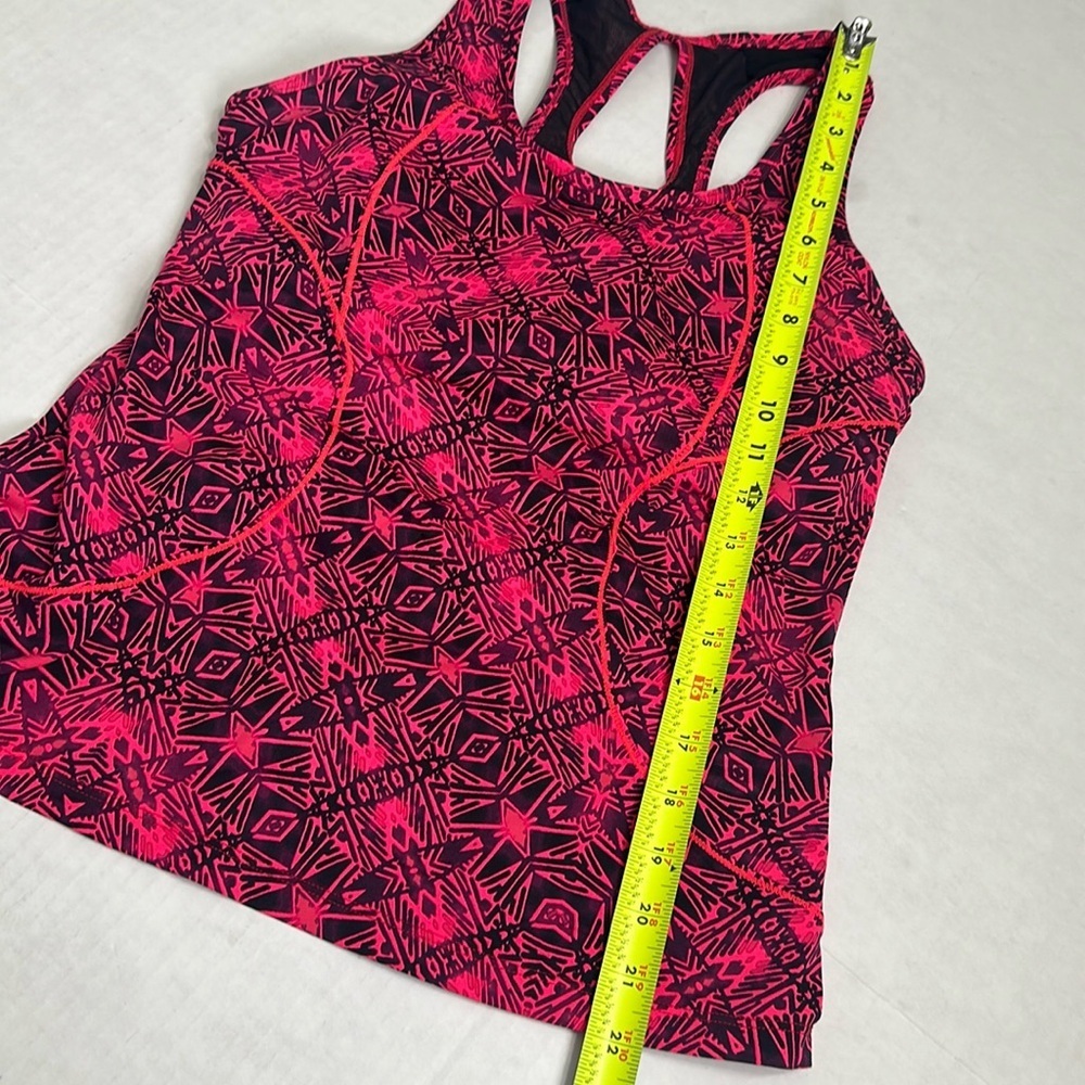 Athleta Cairo Energy Tank Pink Black Women’s Size Medium Racerback Padded Top - Picture 8 of 9